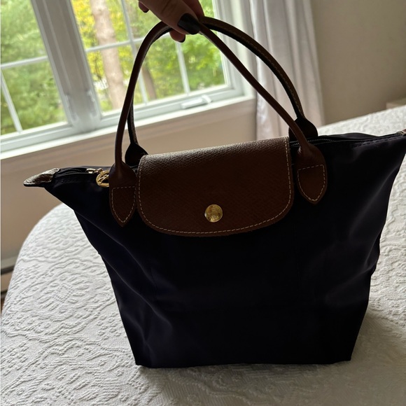 SOLD. Longchamp Le Pliage Original Handbag Small (purple) - Picture 5 of 6